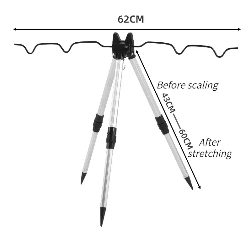 1 SET Braket Segitiga Aluminiu - Fishing Rod Telescopic ulasan dan harga