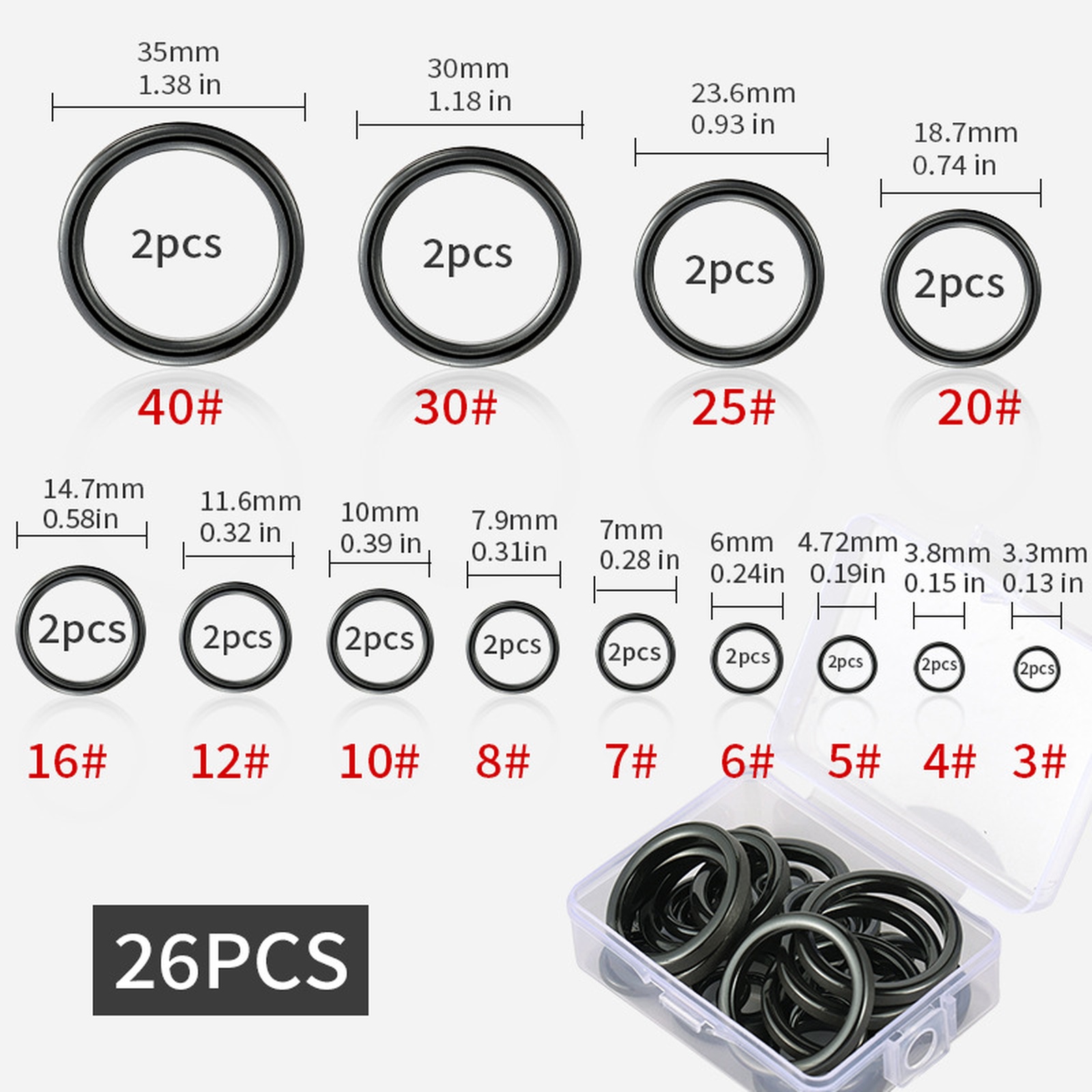 26PCS Kit Cincin Pemandu Joran - Fishing Rod Guide Replacement ulasan dan harga